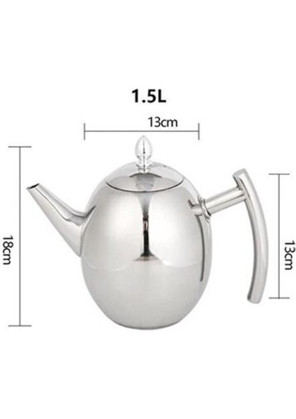 Paslanmaz Çelik Çaydanlık Çay Demeçte Kahve Su Isıtıcıları ile Gümüş Soğuk Su Pot Su Isıtıcısı Çay Süzgeci Mutfak Yardımcısı | Çaydanlıklar (Yurt Dışından)
