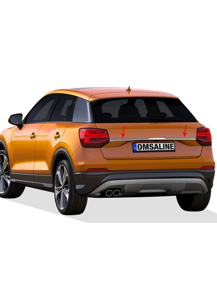 Audi Q2 Krom Bagaj Çıtası Plaka Üstü 2016 ve Sonrası