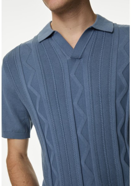 Kısa Kollu Örme Polo Yaka T-Shirt modelleri