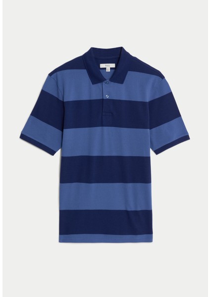 Saf Pamuklu Kısa Kollu Polo Yaka T-Shirt indirimleri