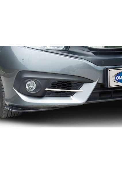 Honda Civic Fc5 Krom Sis Far Çıtası 2 Parça 2016-2021 Arası