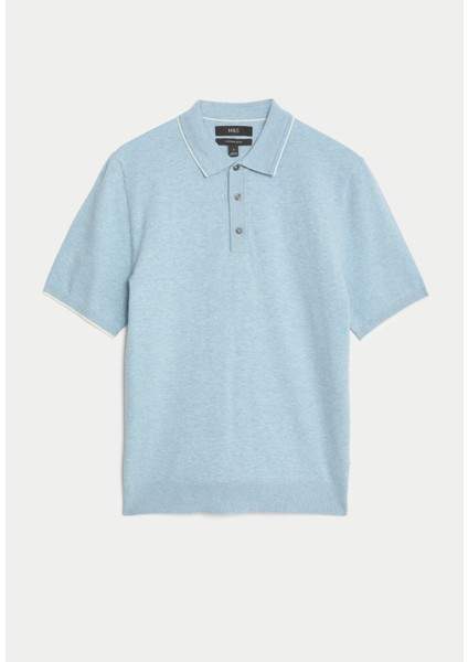 Marks & Spencer Kısa Kollu Örme Polo Yaka T-Shirt