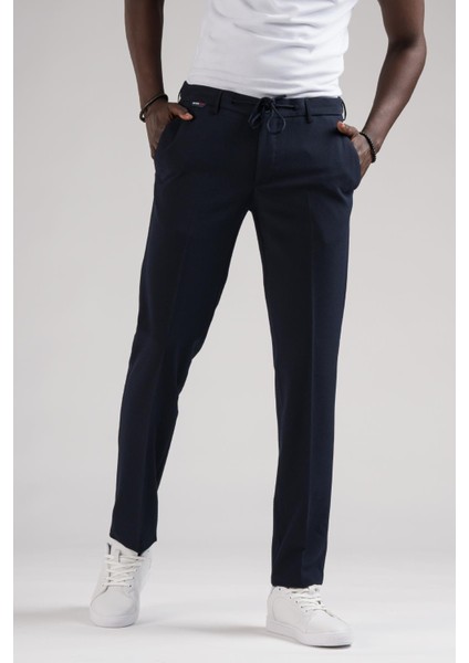 Slimfit Beli Yarım Lastikli ve Iplikli Gofre Kumaş Yazlık Jogger Pantolon modelleri