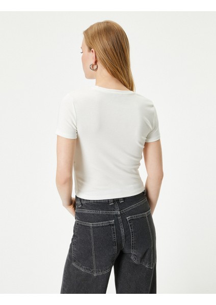 Basic T-Shirt Bisiklet Yaka Kısa Kollu fırsatları
