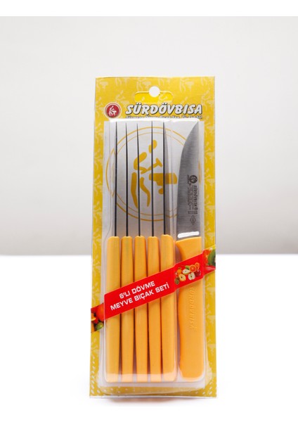 Sürmene 61010 6'lı Meyve Sebze Bıçağı Seti (Ağız Uzunluğu 8 Cm)