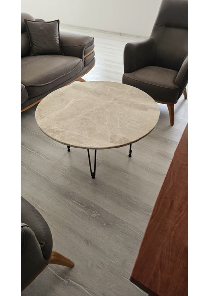 Tekli Dekoratif Metal Firkete Sehpa Ayağı 44 cm Yükseklik