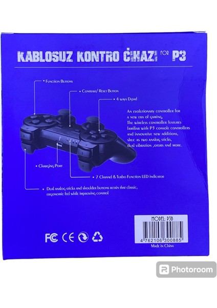 P3G - Ps3 Pc Uyumlu Titreşimli Kablosuz Oyun Kolu Gamepad Mor