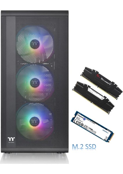 Gaming R5-4060 Ryzen 5 5500 / Rtx 4060 / 16GB Ddr4 / 500 GB M.2 SSD / R5500V1 / Pcbox Gamıng Masaüstü Pc