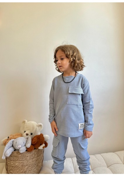 Yigit Butik Waffle Kumaş Uzun Kollu Erkek Çocuk Takım