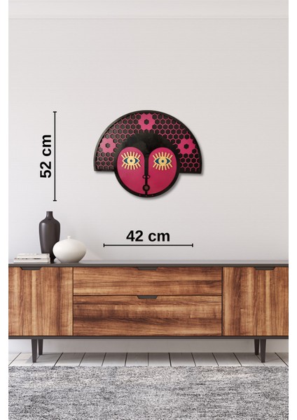El Yapımı Ahşap Modern Afrika Maskesi Ev ve Ofis Duvar Dekoru