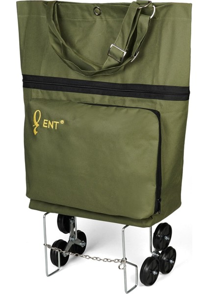 Tekno Trust 70 x 23 Mila Model 6 Teker Merdiven Çıkabilen, Katlanabilir Alışveriş ve Seyahat Çantası- Yeşil Hak modelleri