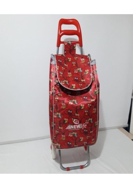 Tekno Trust Kırmızı Newlife Baykuşlu Pazar Arabası 60 x 100