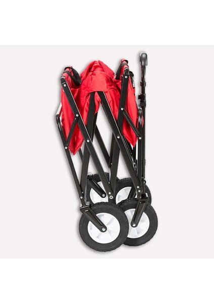 Tekno Trust 52 x 74 Katlanabilir Taşıma Arabası Plaj Bahçe Alışveriş Katlanır Araba Kırmızı fırsatları