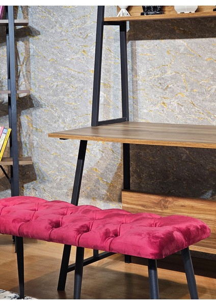 Siyah Ayaklı Puf Bench, Antre Hol, Bench, Puf Metal Ayak fırsatları