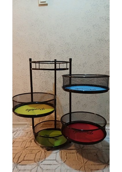 Sebzelik Meyvelik 4 Katlı Siyah fırsatları