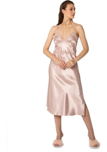 Nazikendam Pierre Cardin Pudra Altılı Çeyiz Gecelik Sabahlık Set 6960