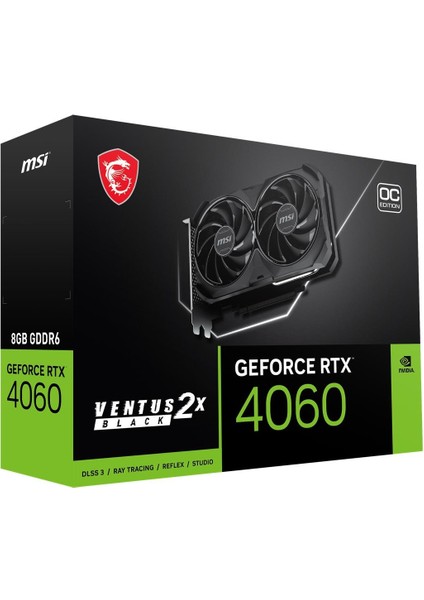 Msı VGA Geforce Rtx 4060 Ventus 2x Black 8g Oc RTX4060 8gb Gddr6 128B DX12 Pcıe 4.0 X8 (3xdp 1xhdmı)