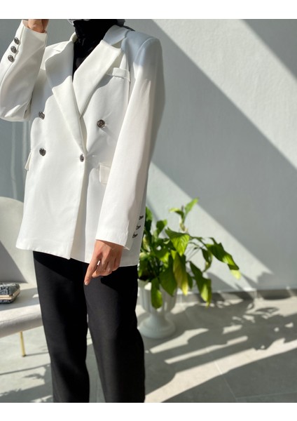 Kruvaze Blazer Ceket Beyaz fiyatları