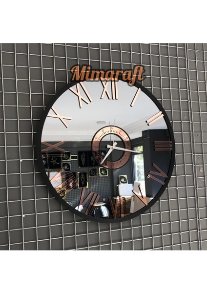 Tekno Trust Metalik Özel Seri Aynalı Duvar Saati - 70 cm 70 x 70