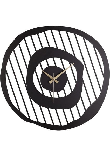 Tekno Trust Metal Muyika Taş Devri Metal 50X50CM Sessiz Mekanizmalı Dekoratif Duvar Saati Mds-50 Siyah Modern Y fiyatları