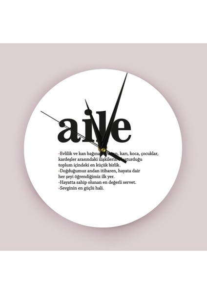 Tekno Trust Ahşap Aile Kelime Anlamlı Ahşap Duvar Saati Çok Renkli fiyatları