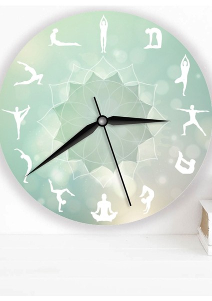 Tekno Trust Yuvarlak Yoga Eğitmenine Hediye Ahşap Duvar Saati Saat Modeli 27 cm Çapındadır. 27X17,5X7 Ahşap Boh fırsatları