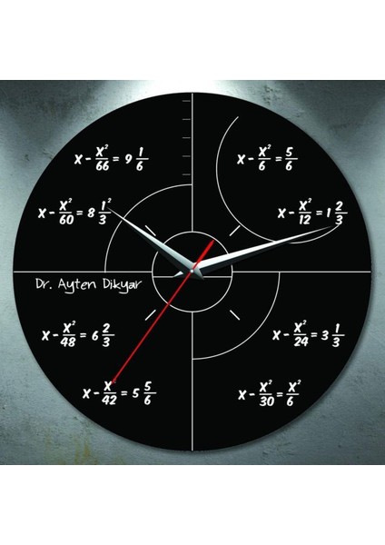 10 x 10 Arkadaşa Hediye Matematik Duvar Saati Modern Çok Renkli