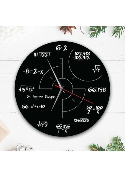 10 x 10 Arkadaşa Hediye Matematik Duvar Saati Modern Çok Renkli