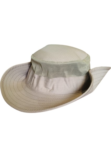 Yazlık Fötr Şapka Bej Renkli Fileli Şapka fiyatları