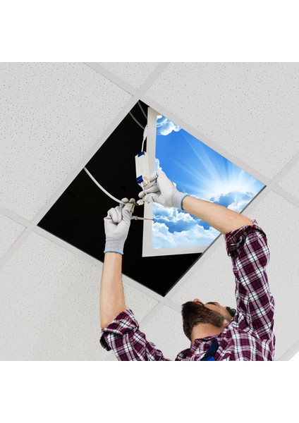 60X60 LED Panel Aydınlatma Armatür Avize Sıva Altı Desenli Tekli 46510417SA