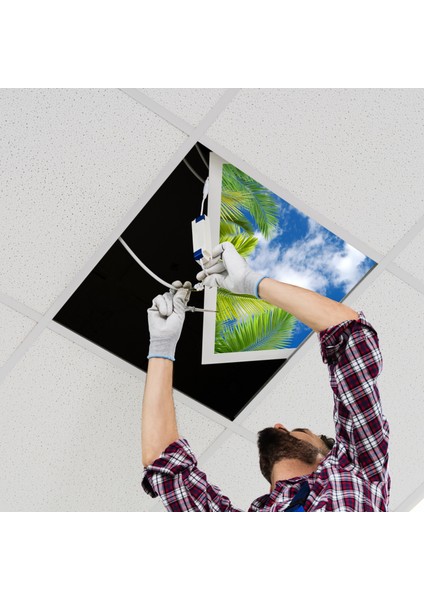 60X60 LED Panel Aydınlatma Armatür Avize Sıva Altı Desenli Tekli 46510411SA