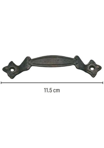 12 cm Oksit Siyah Pirinç Döküm Yüzeyden Vidalı Kulp/çekme Kol