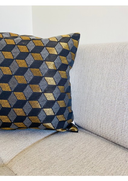 Golden - Geometrik Dekoratif Yastık Kılıfı / Kırlent Kılıfı indirimleri