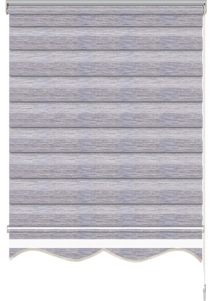 Soft Bamboo Gri Beyaz Kırçıllı Zebra Perde ( Etek Dilimli ) fiyatları