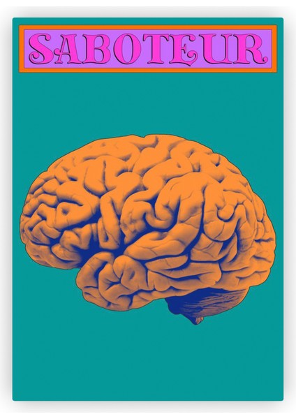 Saboteur Sabotajcı Beyin Pop Art Ahşap Poster 20X29 cm