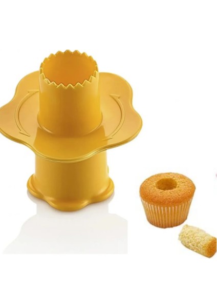 Adin Tasarım Cupcake Muffin Delici Kek Delici Delme Aparatı Cupcake Muffin Dolgu Açıcı Plastik Delici