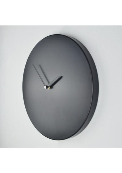 Tekno Trust Metal Helios Metal Duvar Saati Modern Siyah