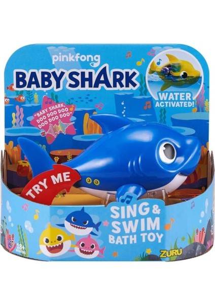 Mavi Baby Shark Sesli ve Yüzen Figür BAH03000