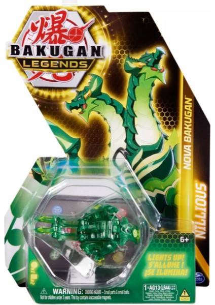 Legends Nova Bakugan - Işıklı Yeşil Nillious Özel Figür - 1 Adet