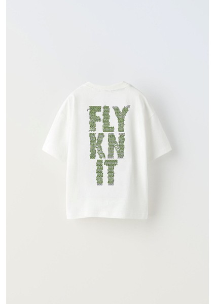 Collective Fly Knıt Yazılı Futbol Tasarım Baskılı Beyaz Çocuk T-Shirt fiyatları