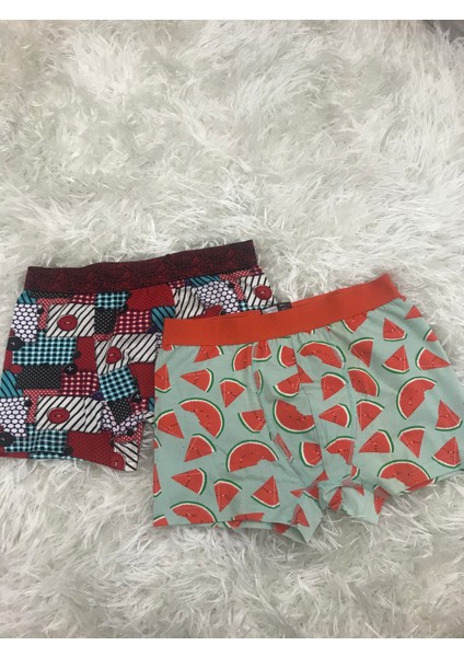 Erkek 2'li Pamuklu Boxer