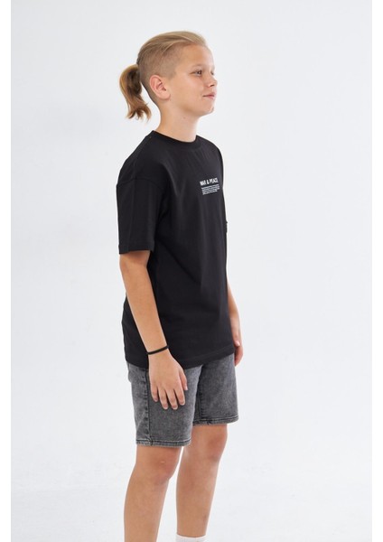 War And Peace Yazılı Pablo Picasso Tasarım Baskılı Siyah Çocuk T-Shirt indirimleri
