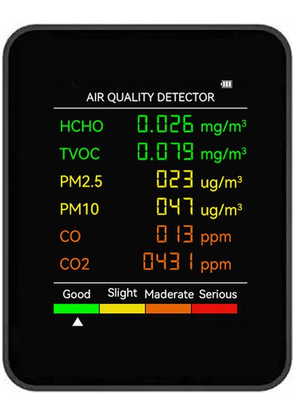 6 1 Pm2.5 PM10 Hcho Tvoc Co Co2 Çok Fonksiyonlu Hava (Yurt Dışından)