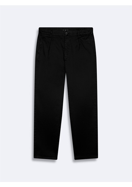 Erkek Düz Paça Regular Siyah Pantolon