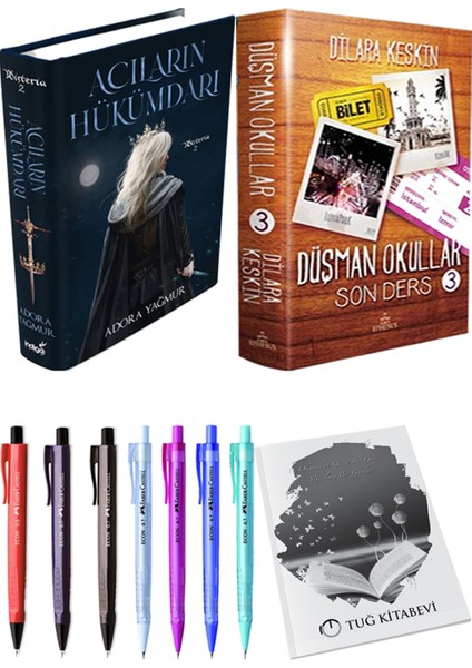 Acıların Hükümdarı - Düşman Okullar 3 + Kalem + Not Defteri