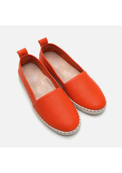 Hakiki Deri Nar Kadın Loafer