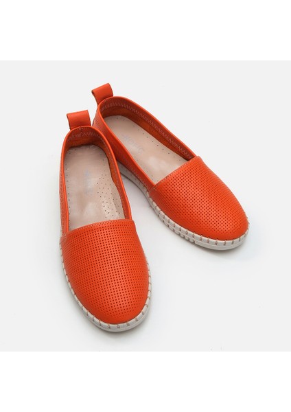 Hakiki Deri Nar Kadın Loafer