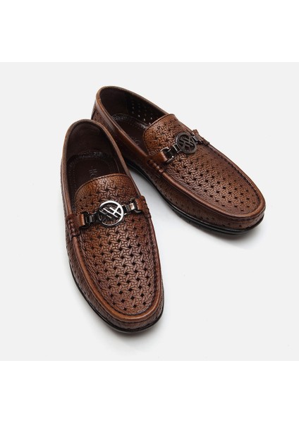 Hakiki Deri Kahve Erkek Loafer