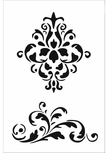 Stencil Sarayi Boyama Şablon Desenler - 4606