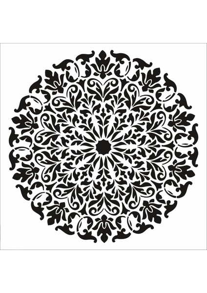 Stencil Sarayi Boyama Şablon Damask Çini Mandala - 8922